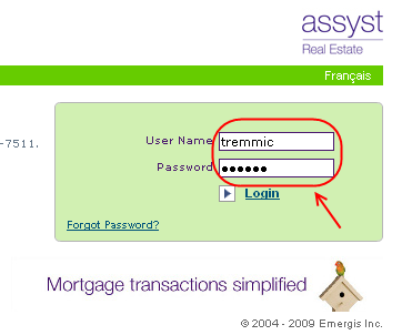 Login page password